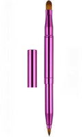 Uitschuifbaar, Intrekbaar Lippenseel en Penseel met dop / Automatic Retractable Lip Brush - Roze Glans - 1 stuks