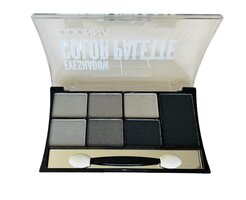 D'Donna - Color Palette Oogschaduw - Planet Gris - Grijs/Zilver/Zwart - 1 doosje met applicator en spiegeltje