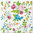 Bloemen - Lunch Servetten - 33 x 33 cm. - Roze/Groen/Blauw/Grijs