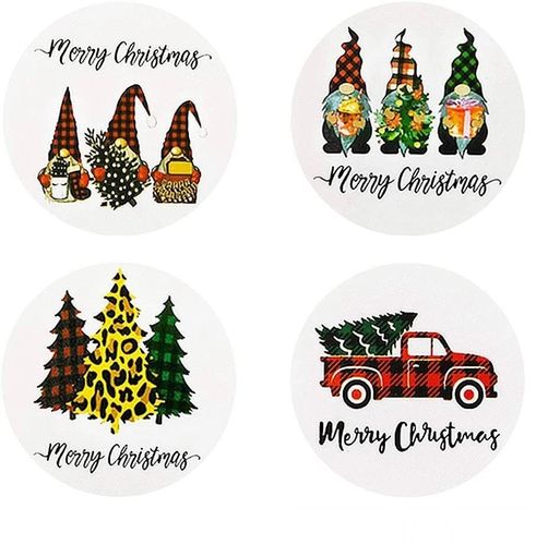 40 Kerst stickers - Merry Christmas - 4 stuks per motief - Doorsnede 2,5 cm - Nummer 8
