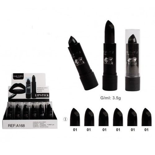 Easy Paris Cosmetics - Zwarte Lipstick - Nummer 01 - Display met 36 stuks